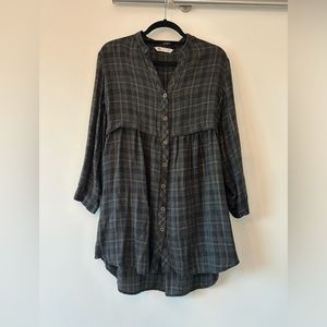 Zara plaid button down dress
